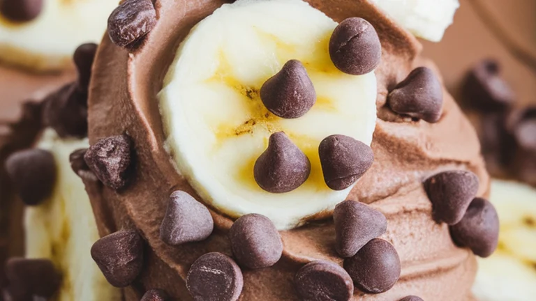 Frozen Banana Chocolate Soft Serve - Featured