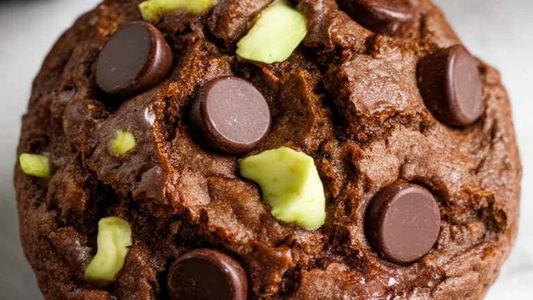 Fudgy Avocado Chocolate Chip Muffins - Featured