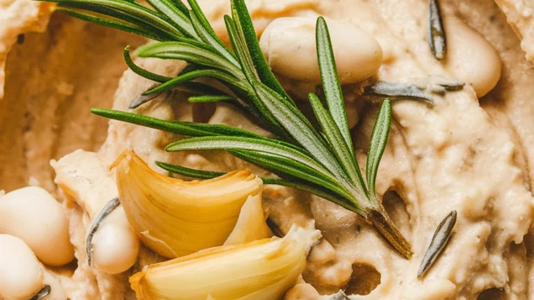 Garlic Rosemary White Bean Dip - Featured