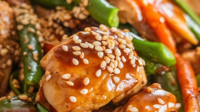 Ginger Sesame Chicken Stir-Fry - Featured