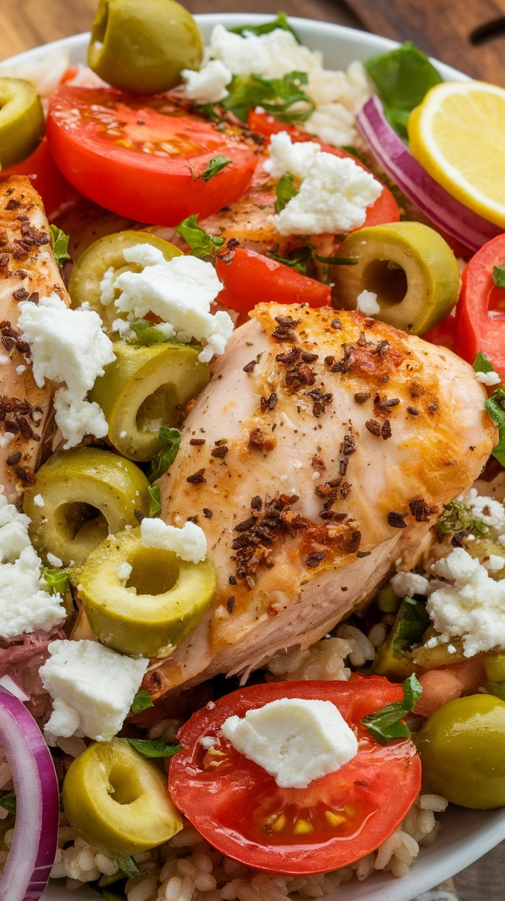Greek Chicken and Vegetable Bowls