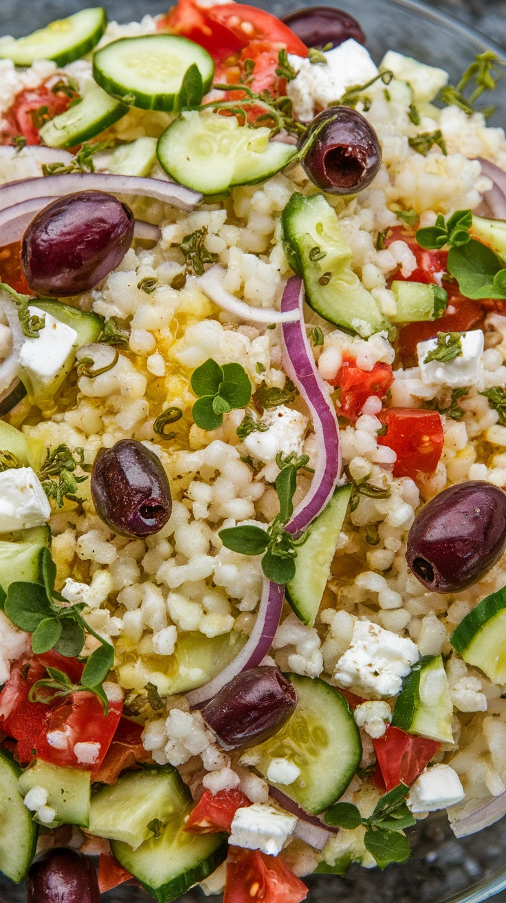 Greek Style Cauliflower Rice Salad