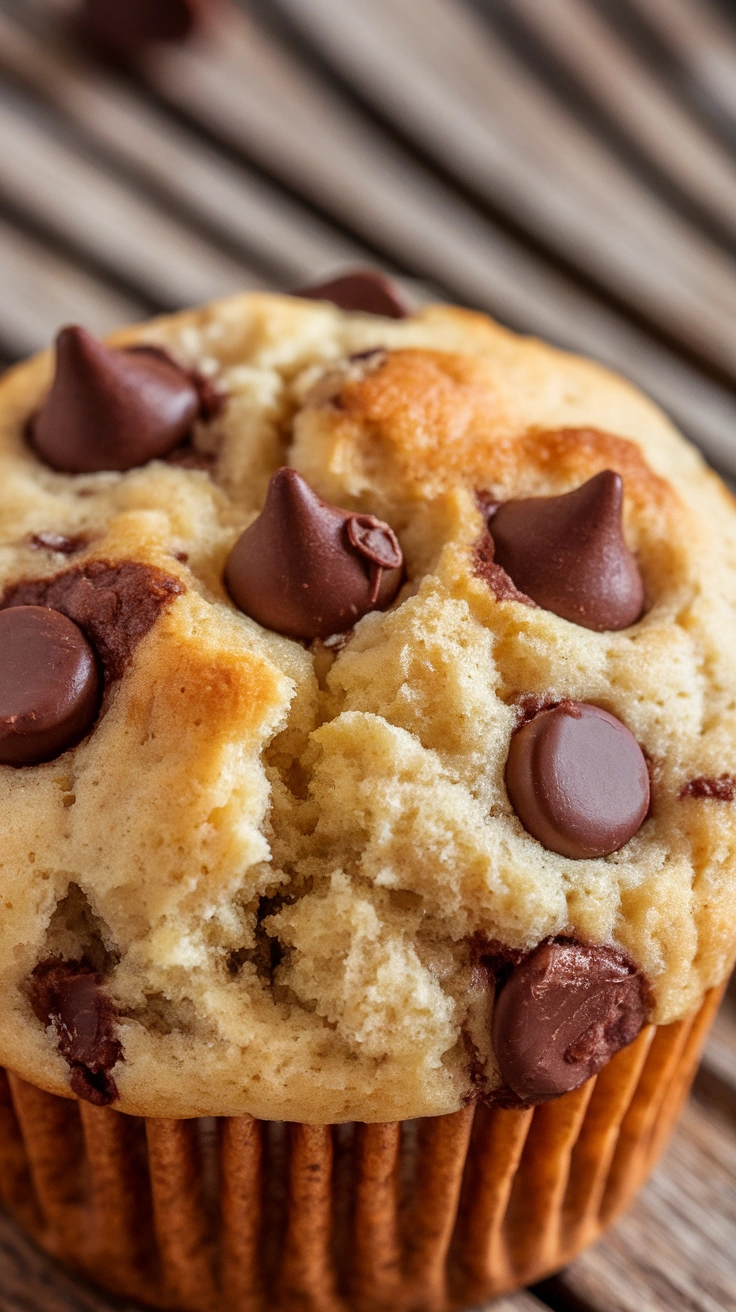 Greek Yogurt Chocolate Chip Muffins