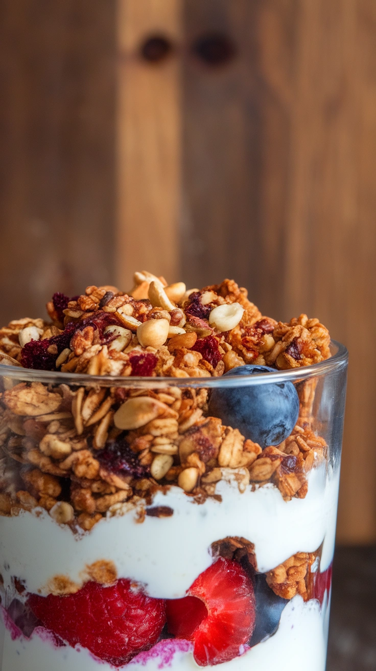 Greek Yogurt Parfait with Homemade Granola
