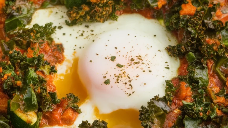 Green Shakshuka with Kale and Zucchini - Featured