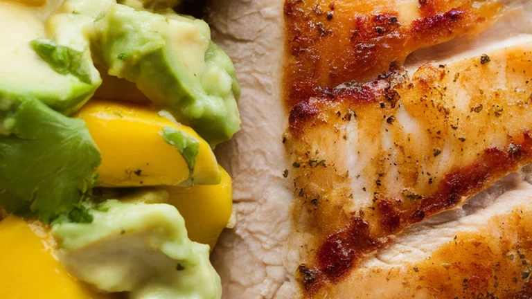 Grilled Chicken Breast with Mango Avocado Salsa - Featured