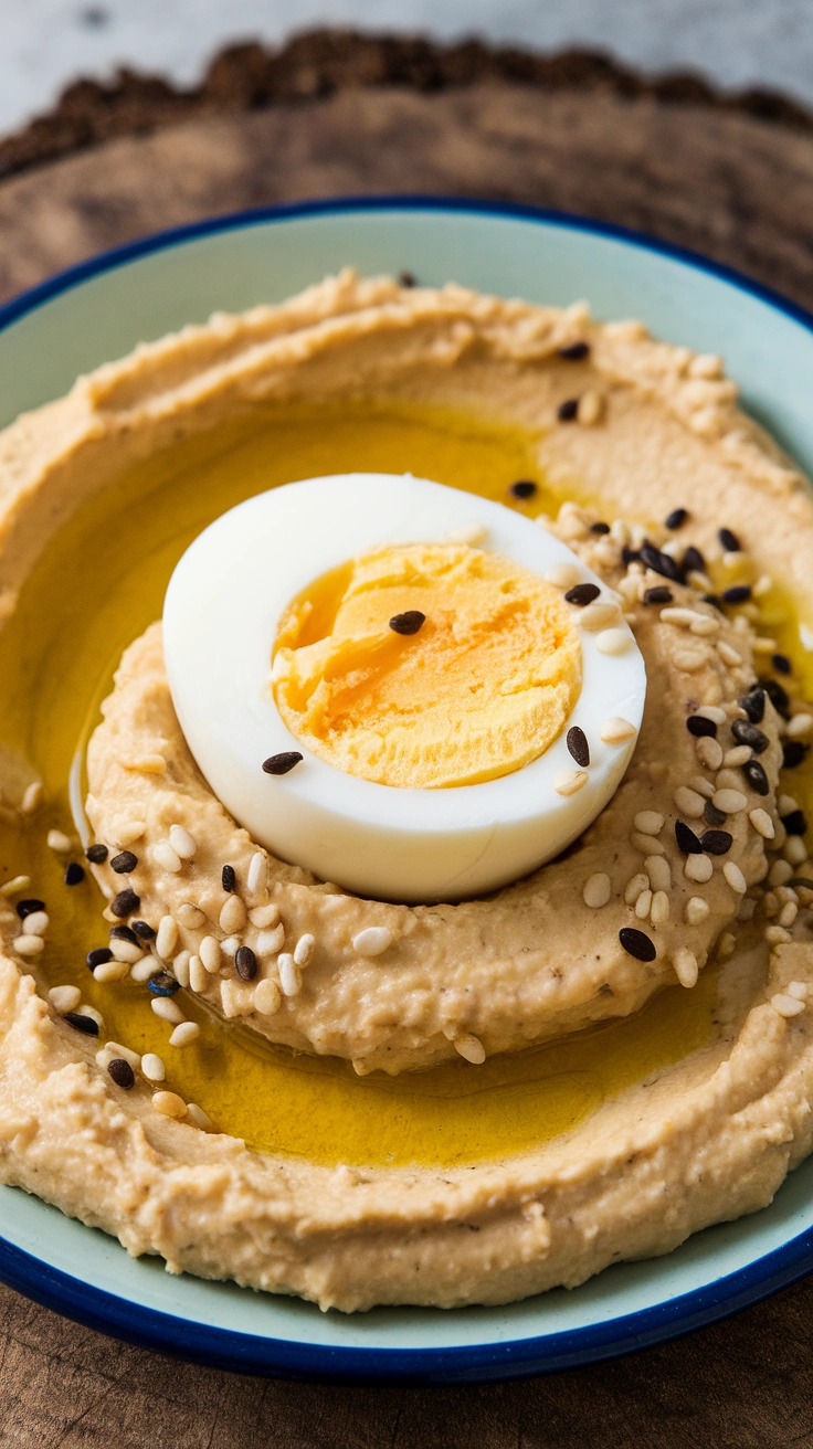 Hard-Boiled Egg and Hummus Bistro Bento