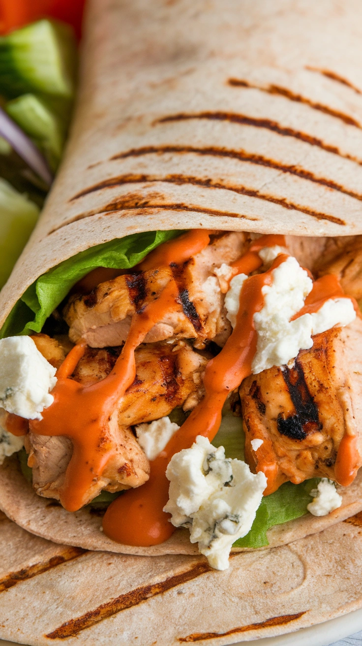 Healthy Buffalo Chicken Wrap