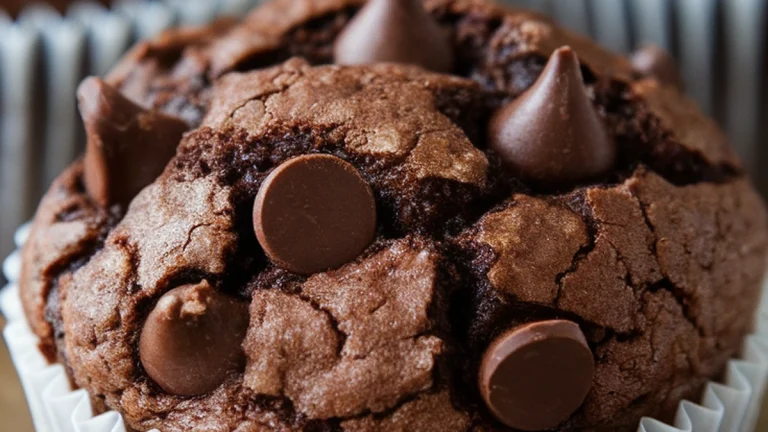 Healthy Double Chocolate Muffins - Featured