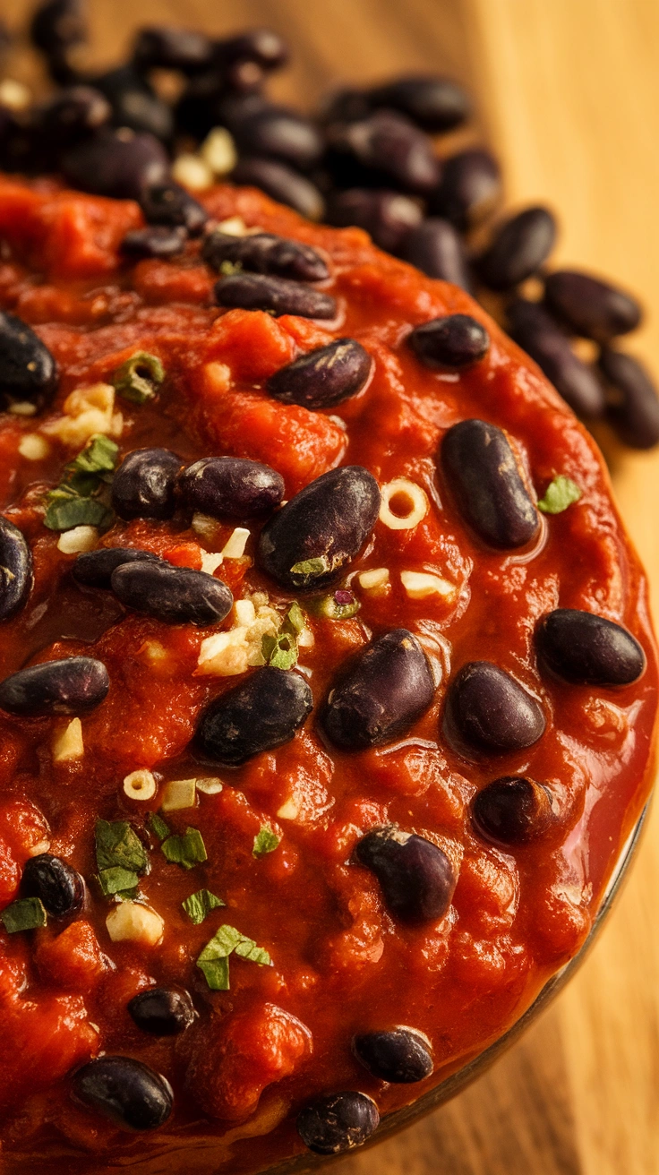 Hearty Black Bean Pasta Sauce