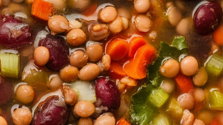 Hearty Lentil and Kidney Bean Soup - Featured