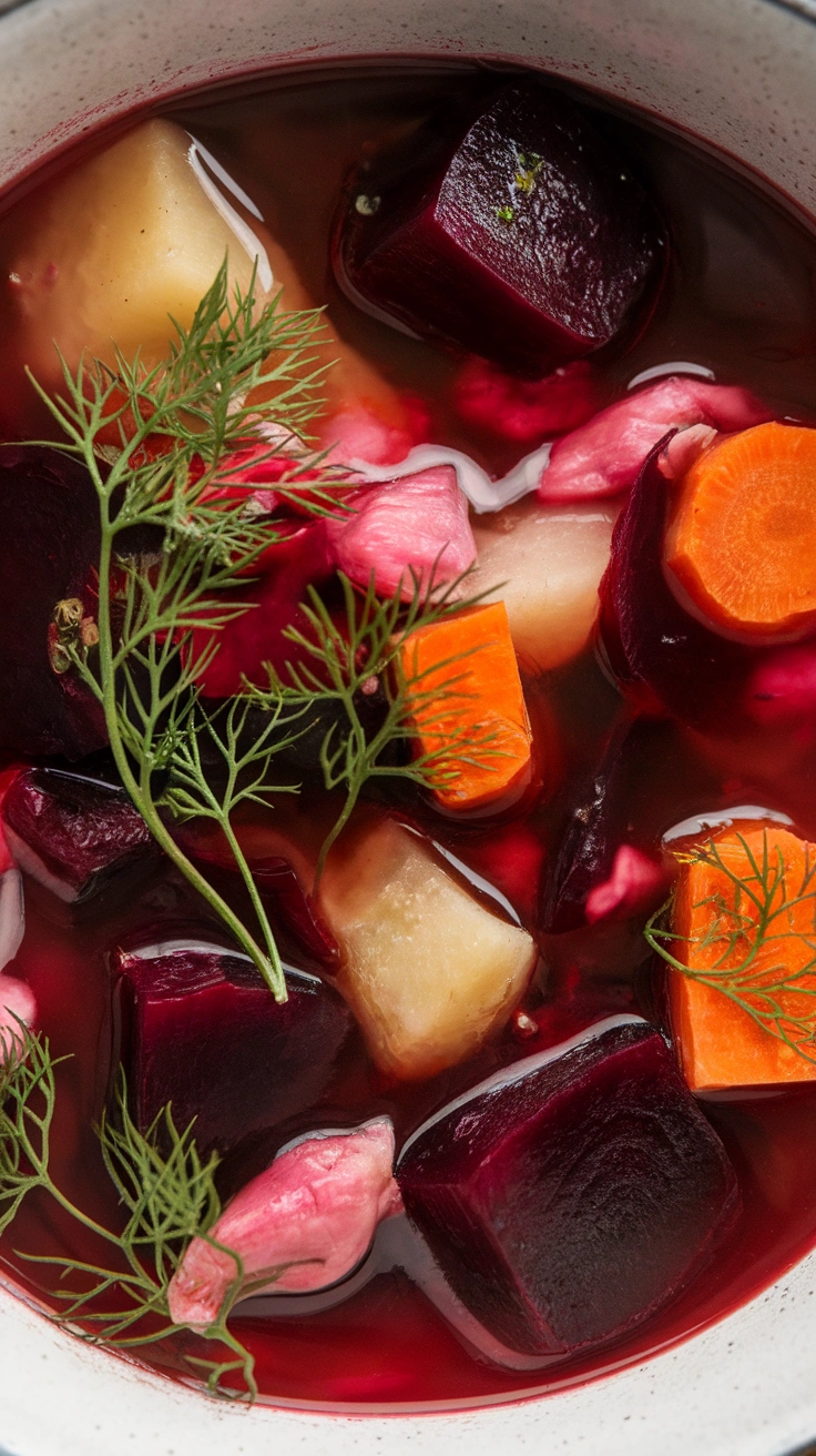 Hearty Vegetarian Borscht