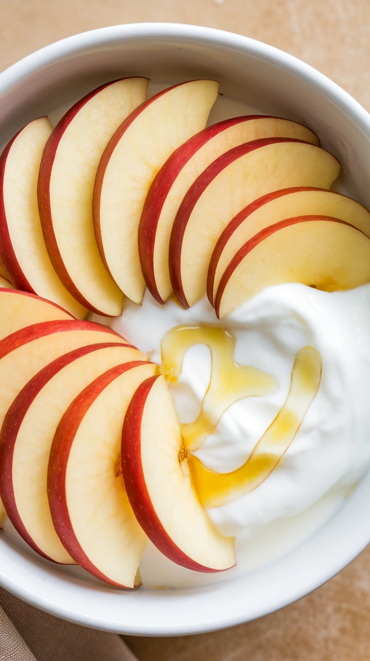 Honey Vanilla Greek Yogurt Apples