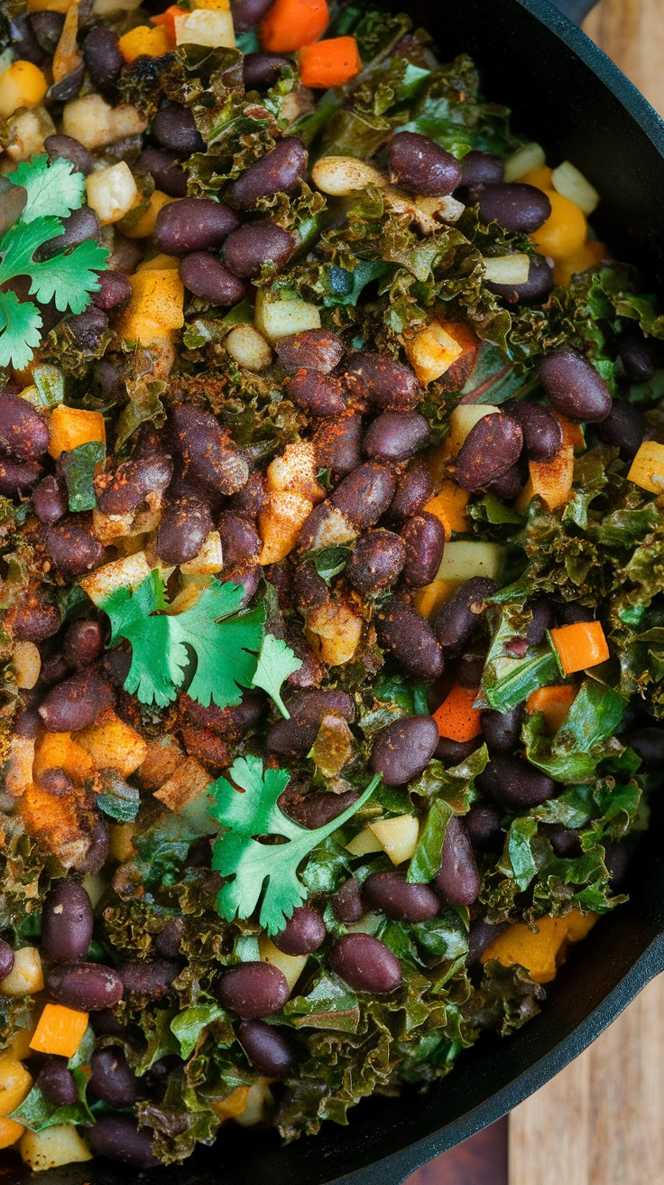 Kale and Black Bean Skillet