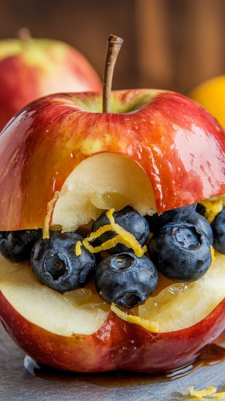 Lemon Blueberry Stuffed Baked Apples