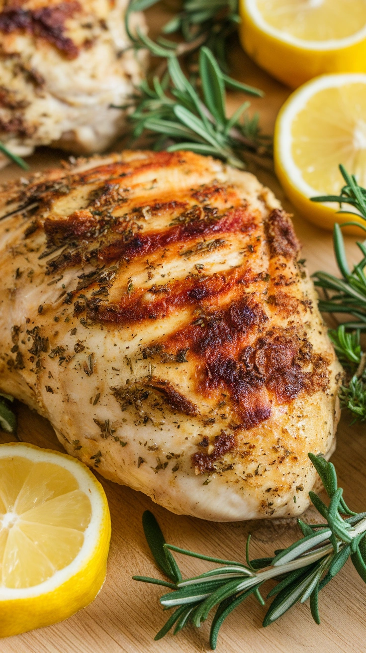Lemon Garlic Herb Baked Chicken Breast