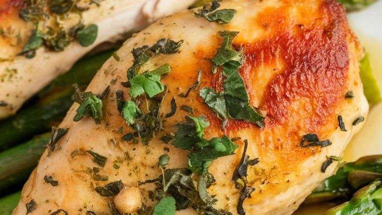 Lemon Garlic Herb Chicken and Asparagus - Featured