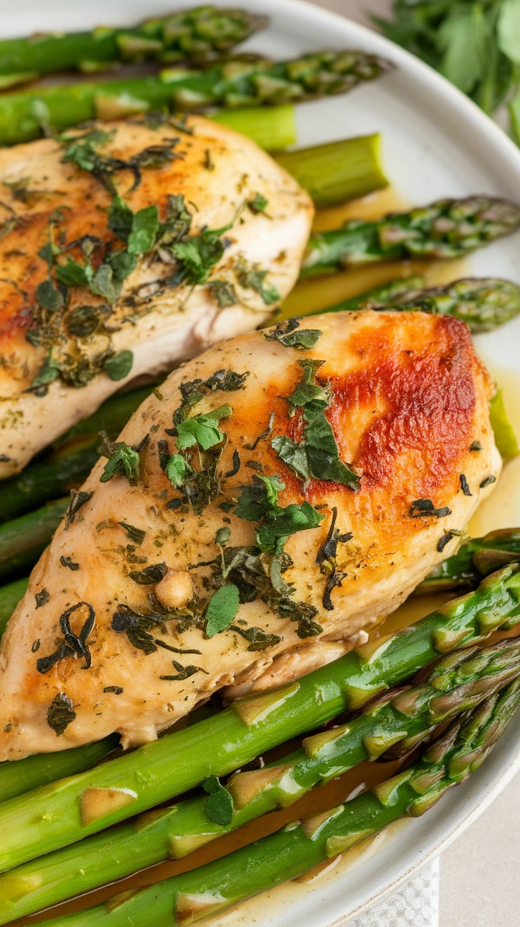 Lemon Garlic Herb Chicken and Asparagus