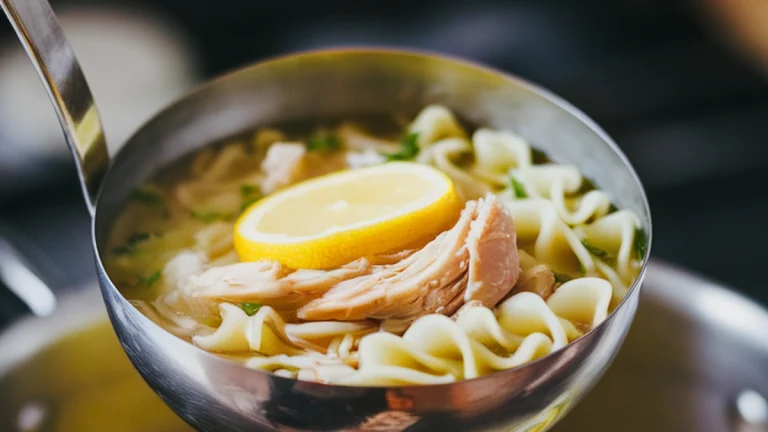 Lemon Ginger Chicken Noodle Soup - Featured