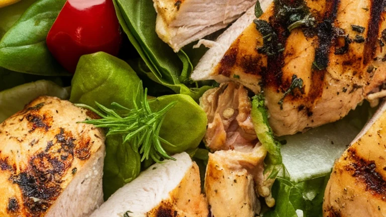 Lemon Herb Grilled Chicken Salad - Featured