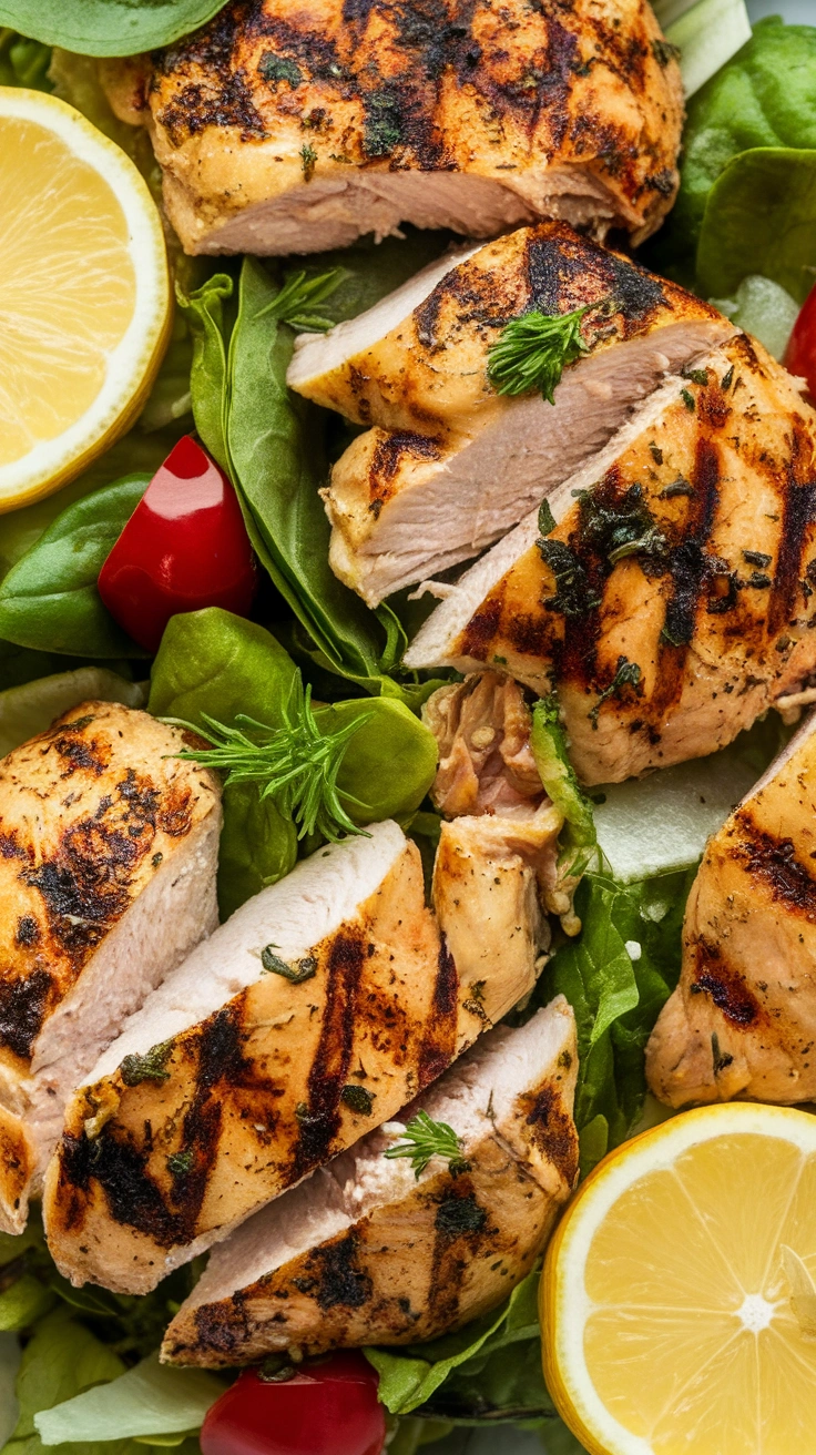 Lemon Herb Grilled Chicken Salad