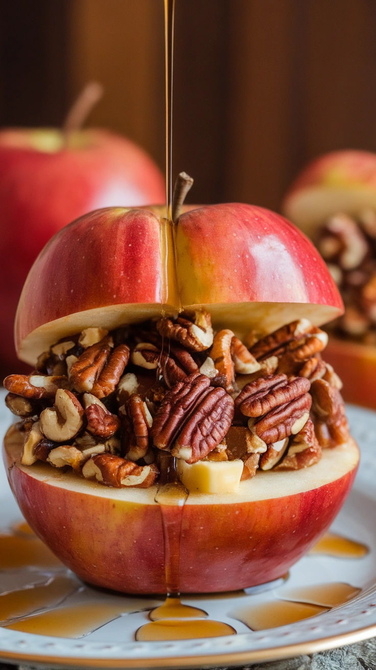 Maple Pecan Stuffed Baked Apples