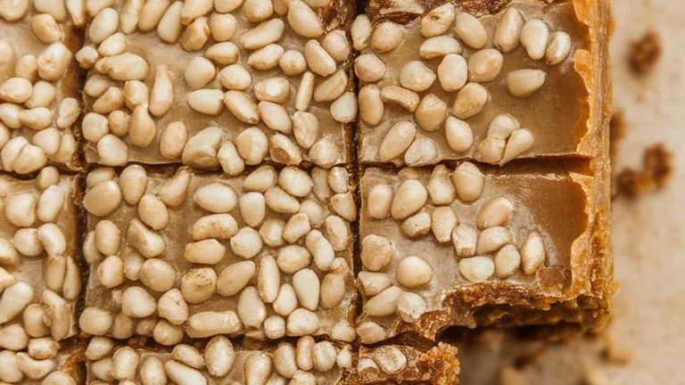 Maple Tahini Sesame Bars - Featured