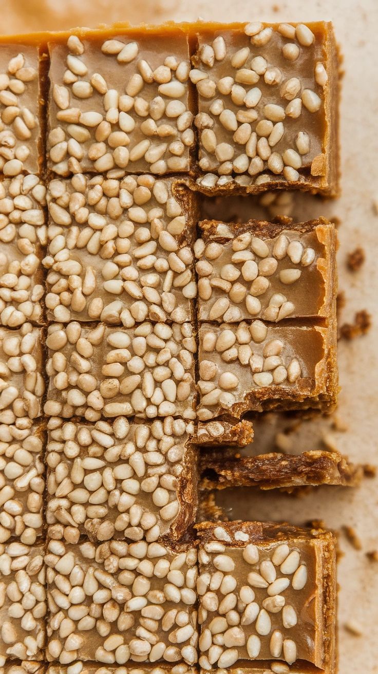 Maple Tahini Sesame Bars