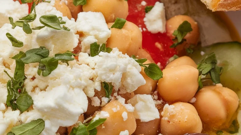 Mediterranean Chickpea & Feta Bowl - Featured