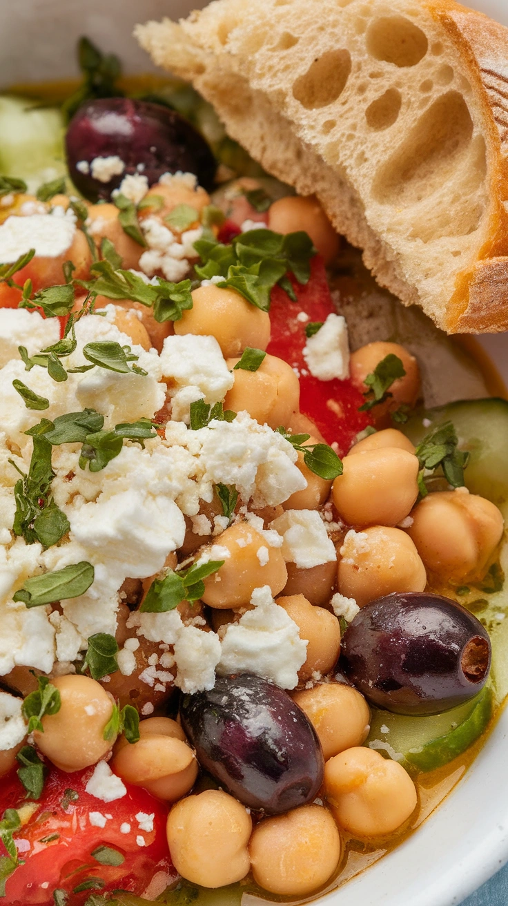 Mediterranean Chickpea & Feta Bowl