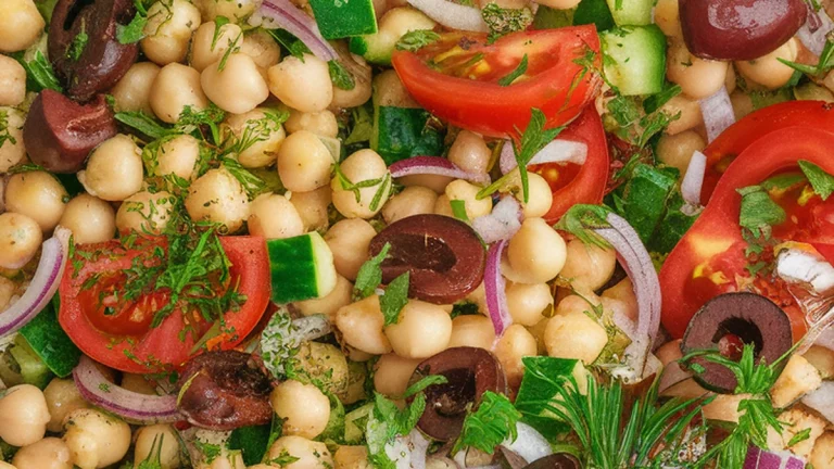 Mediterranean Chopped Chickpea Salad - Featured