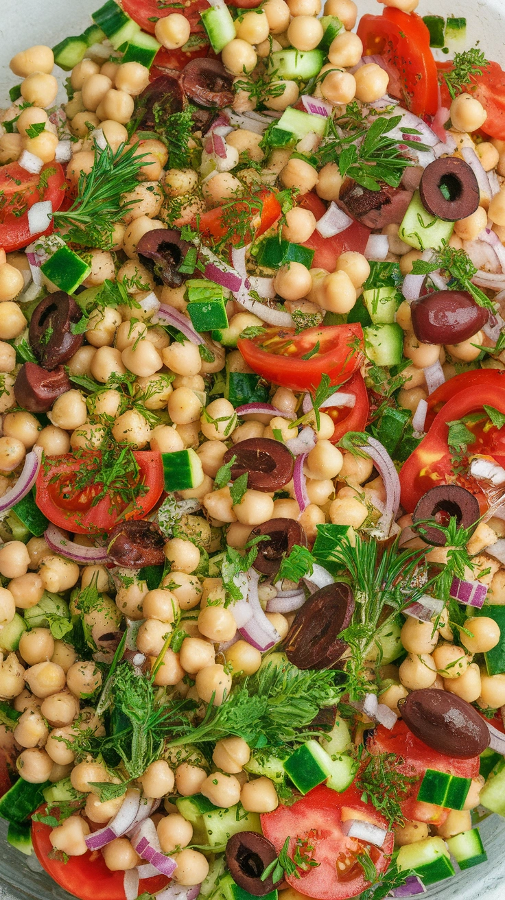 Mediterranean Chopped Chickpea Salad