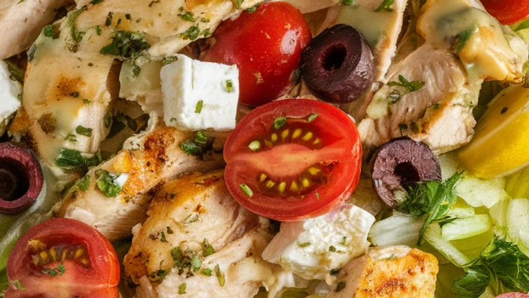 Mediterranean Feta Chicken Salad - Featured
