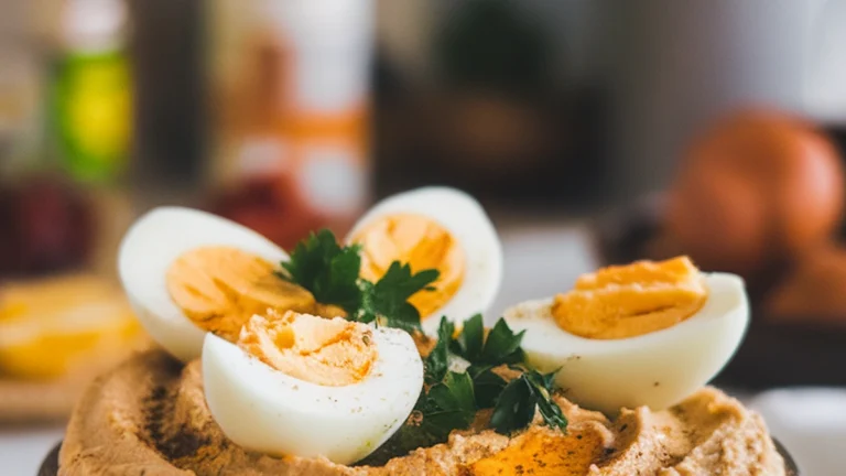 Mediterranean Hummus and Egg Bowl - Featured