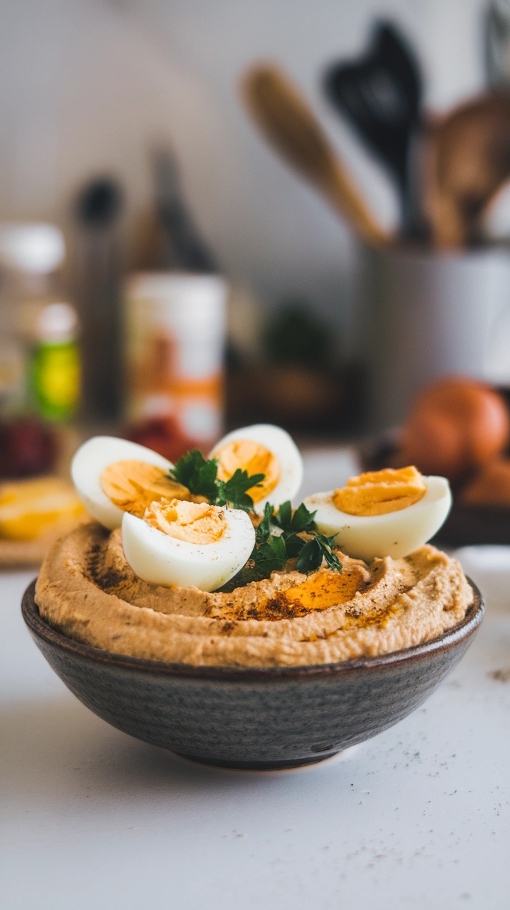 Mediterranean Hummus and Egg Bowl