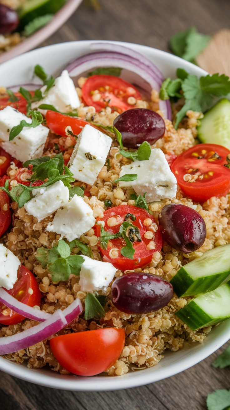 Mediterranean Quinoa Bowl with Feta