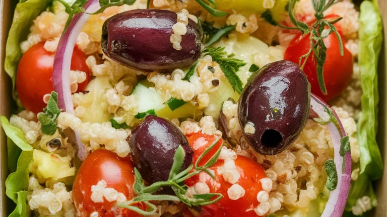 Mediterranean Quinoa Salad Bento - Featured