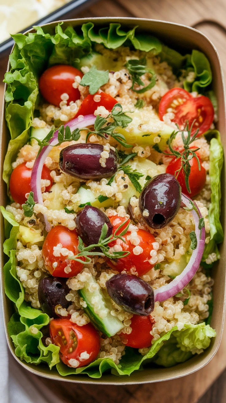 Mediterranean Quinoa Salad Bento