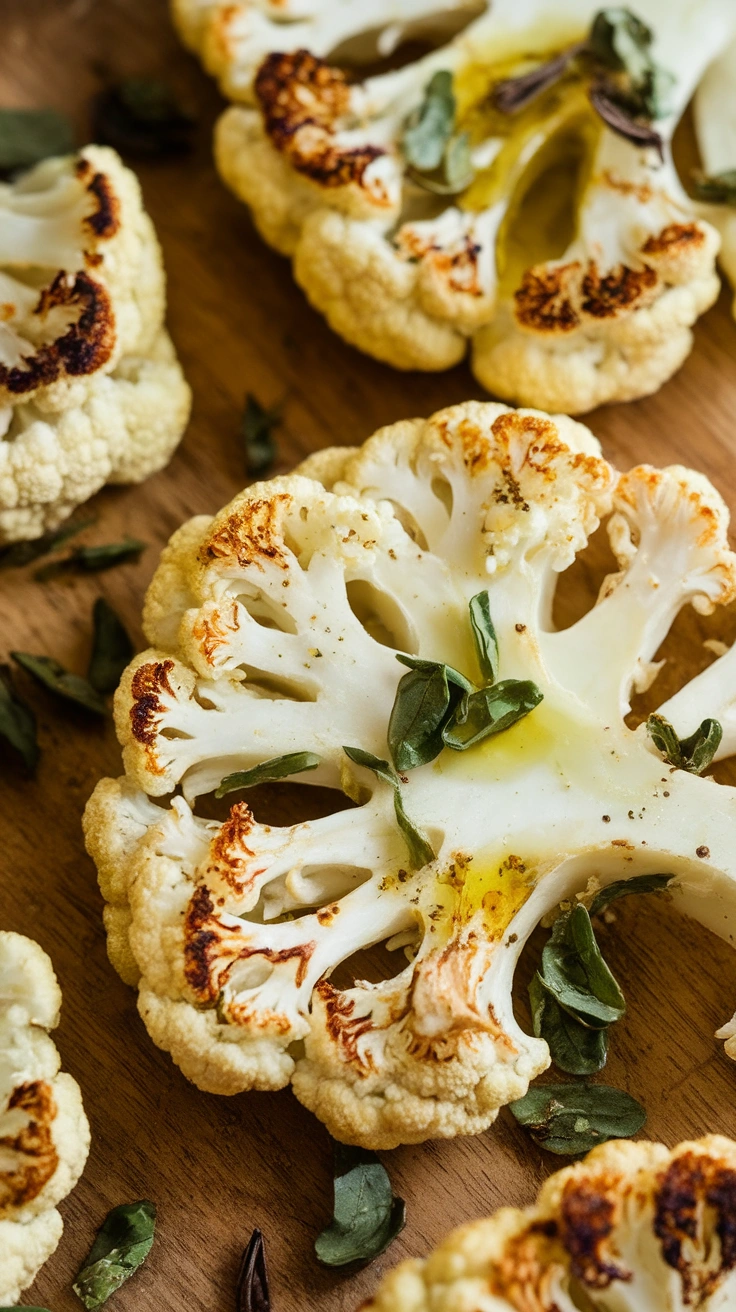 Mediterranean Roasted Cauliflower Steaks