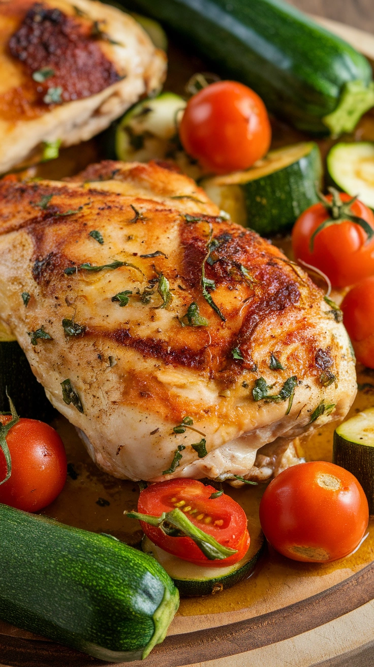 Mediterranean Zucchini and Tomato Chicken