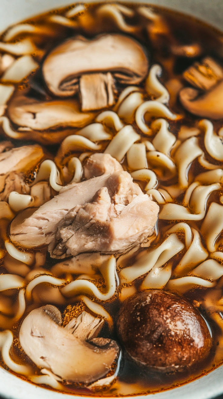 Miso Mushroom Chicken Noodle Soup