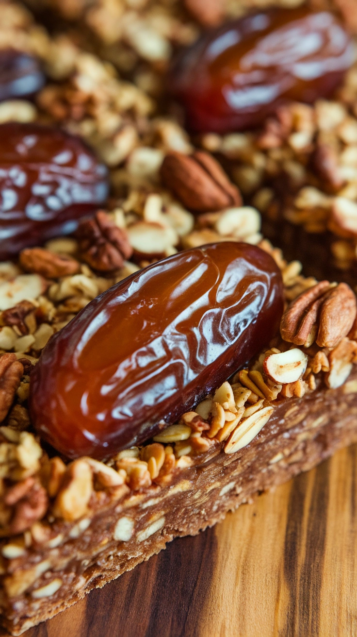 No-Bake Date and Nut Granola Bars