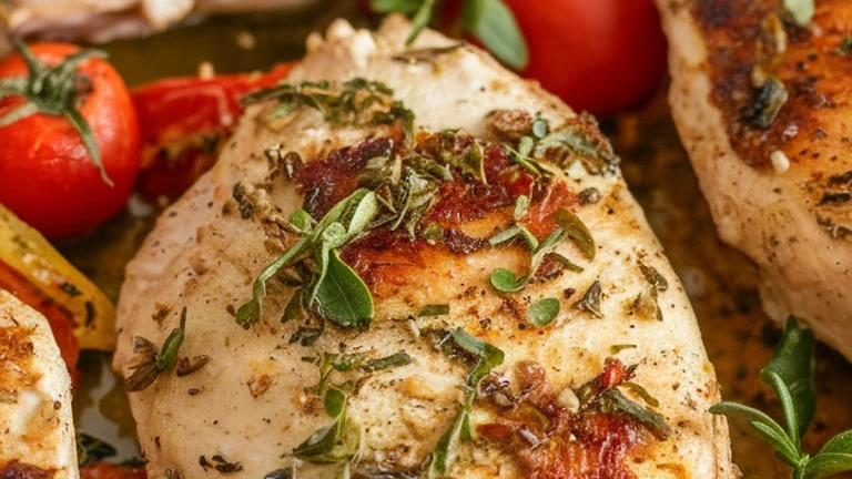 One-Pan Mediterranean Chicken and Veggies - Featured