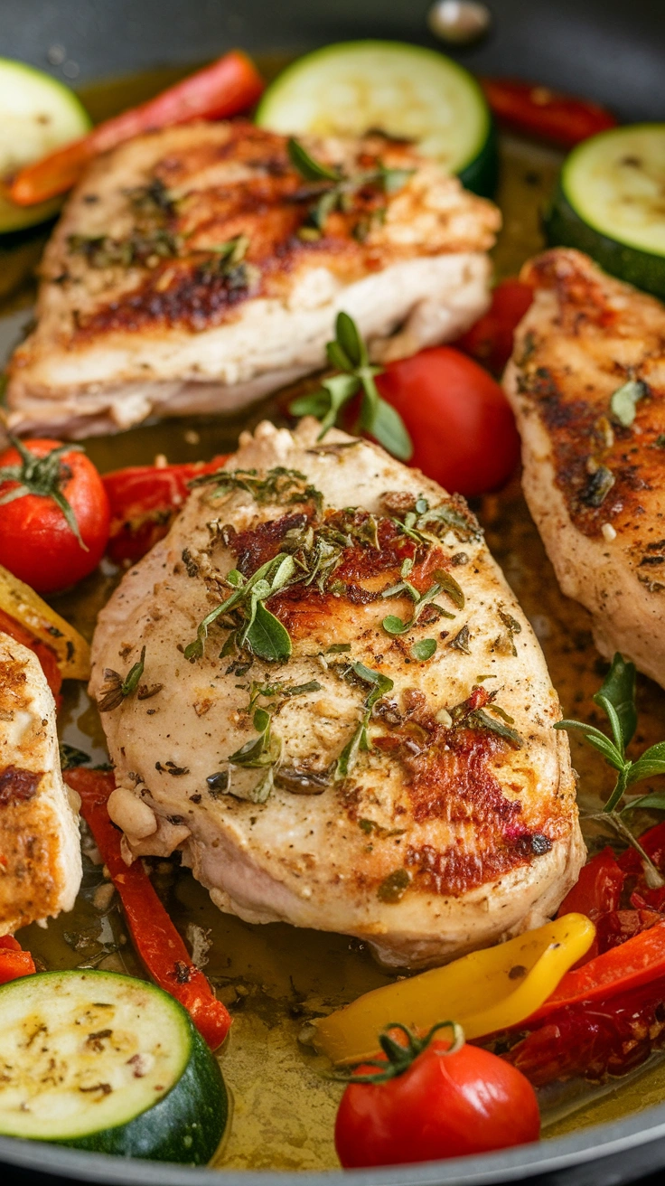One-Pan Mediterranean Chicken and Veggies