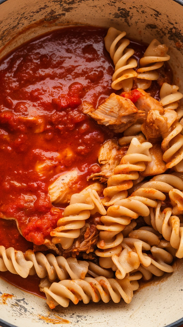 One-Pot Healthy Chicken Marinara Rotini