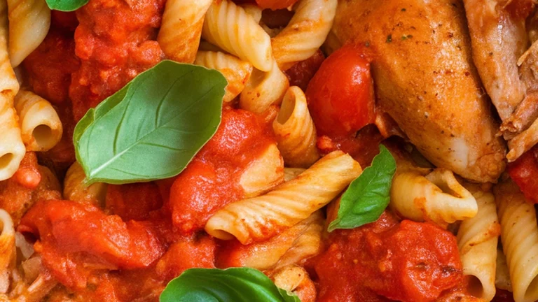 One-Pot Tomato Basil Chicken Pasta - Featured