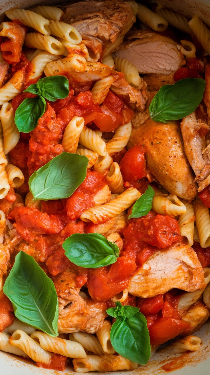 One-Pot Tomato Basil Chicken Pasta