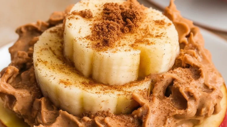 Peanut Butter Banana Baked Apples - Featured