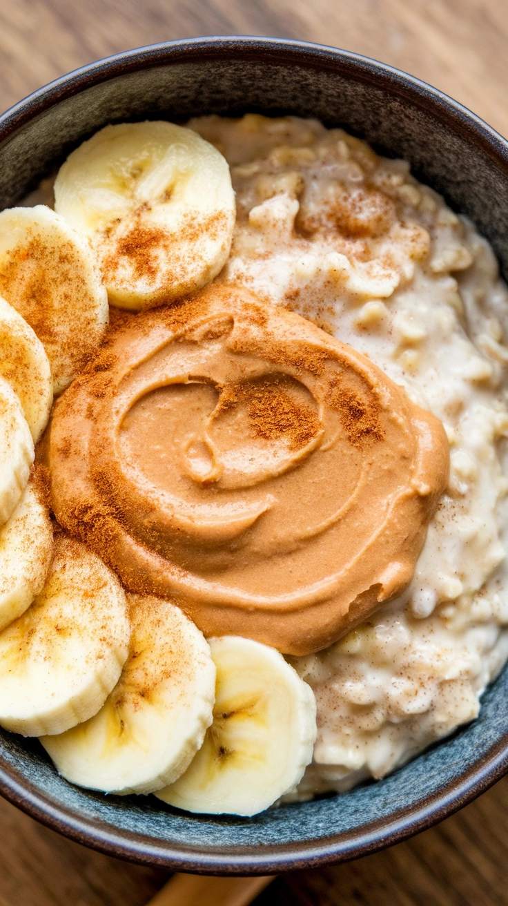 Peanut Butter Banana Oatmeal Bowl
