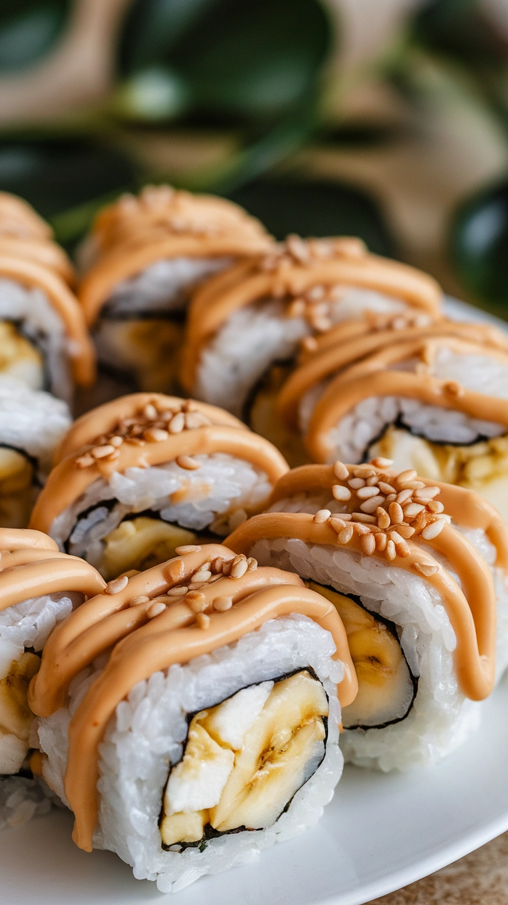Peanut Butter Banana Sushi Rolls